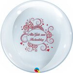 Ballongruß: Ballon im Ballon Alles Gute zum Hochzeitstag, - 50 cm