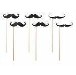 Partyprops Fotorequisiten Bärte - 24 cm - 6 St.