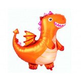 Folienballon freundlicher Dinosaurier - Orange - 80 cm