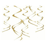 Swirl Dekoration - Gold - 60 cm -  5 St.