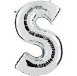 Folienballon Buchstabe S - Silber - 100 cm