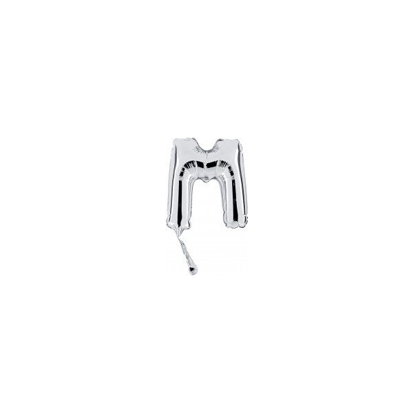 Folienballon Buchstabe M - Silber - 35 cm