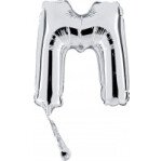 Folienballon Buchstabe M - Silber - 35 cm