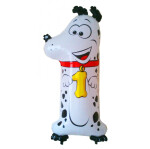 Folienballon Zahl 1 - Hund - 100 cm