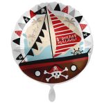 Ballongruß: happy Birthday Piratenschiff - 35 cm