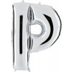 Folienballon Buchstabe P - Silber - 100 cm
