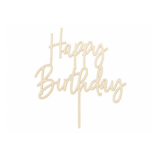 Cake Topper Tortendeko Happy Birthday - Holz