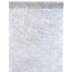 Tischband Silber - Struktur -  30 cm x 5 Meter