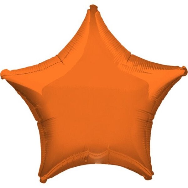 Folienballon Stern Orange - 45 cm