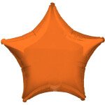 Folienballon Stern Orange - 45 cm