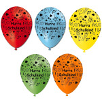 10 Ballons Hurra Schulkind - Bunt - 30 cm
