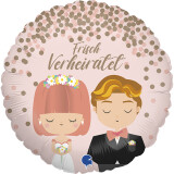 Folienballon Frisch verheiratet - Braut &...
