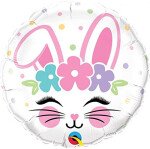 Ballongruß: Bunny Hase Gesicht - 35 cm