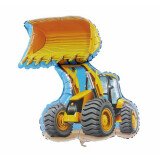Ballongruß XL: Bagger Radlader - 75 cm