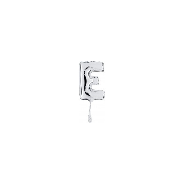 Folienballon Buchstabe E - Silber - 35 cm