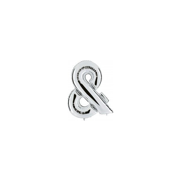 Folienballon Buchstabe & - Silber - 100 cm