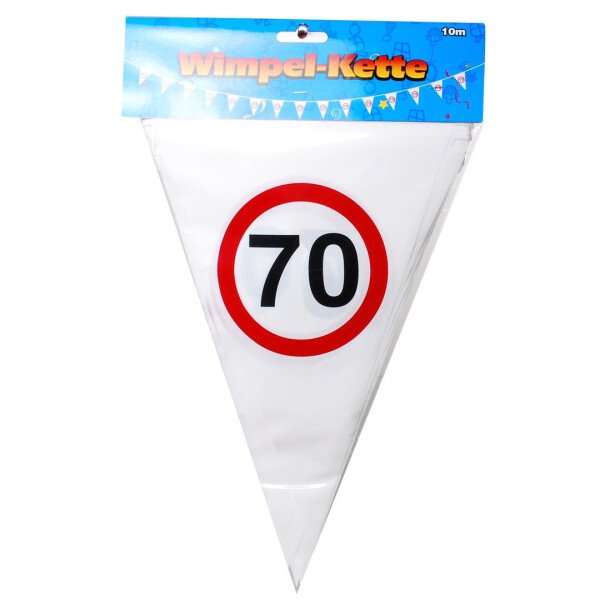 Wimpelkette 70 - Verkehrsschilder - 10 Meter