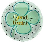 Ballongruß: Good Luck! Glücksklee - 35 cm