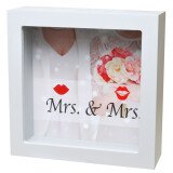 Bilderrahmen Spardose Mrs & Mrs - FRauenhochzeit -...