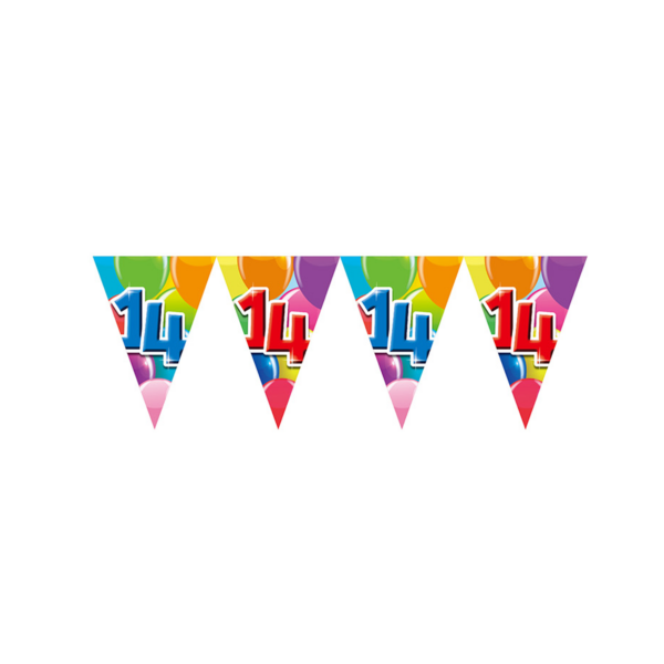 Wimpelkette 14 - Bunt - 10 Meter
