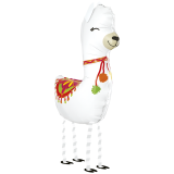 Ballongruß XL: Airwalker Lama - Weiß - 80 cm