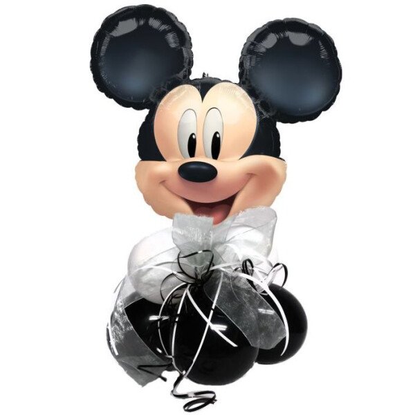 Ballondeko luftgefüllt: Mickey Mouse auf Ballonfuß - 30 cm