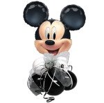 Ballondeko luftgefüllt: Mickey Mouse auf Ballonfuß - 30 cm