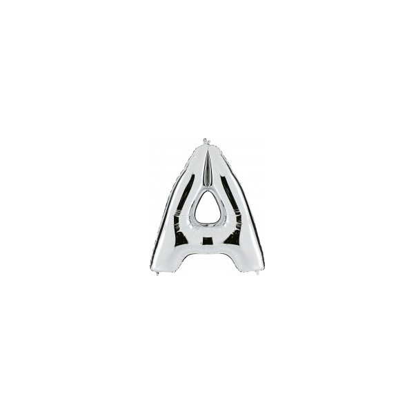 Folienballon Buchstabe A - Silber - 35 cm