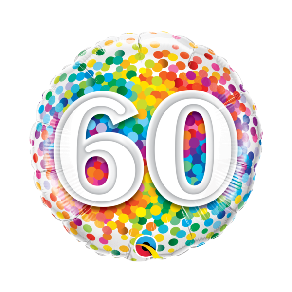 Ballongruß: 60 Konfetti - 35 cm