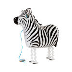 Ballongruß: Airwalker Zebra -  65 cm
