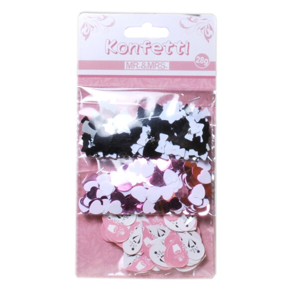 Konfetti Mr & Mrs - 3 Sorten - 28 Gr.