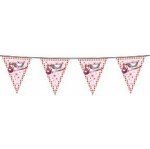 Wimpelkette Storch - Rosa - 10 Meter