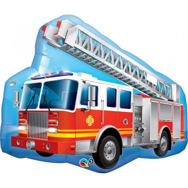 Ballongruß XL: Feuerwehr - 90 cm