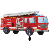 Ballongruß XL: Feuerwehr - 75 cm