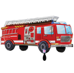 Ballongruß XL: Feuerwehr - 75 cm