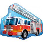 Ballongruß XL: Feuerwehr - 90 cm