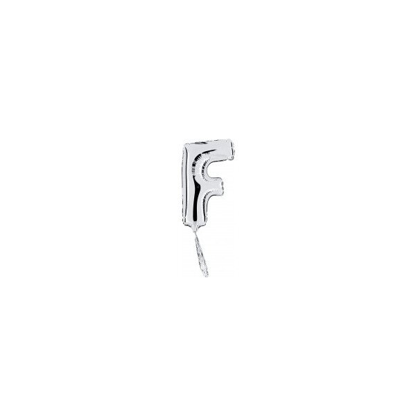 Folienballon Buchstabe F - Silber - 35 cm