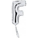 Folienballon Buchstabe F - Silber - 35 cm