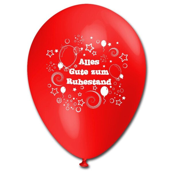 10 Ballons Ruhestand - bunt gemischt - 30 cm
