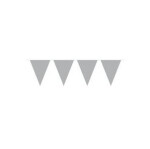 Wimpelkette Silber - 10 Meter