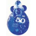 Zahl 50 Verpackungsballon -  transparent - Qualatex - 45 cm