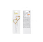 Wunderkerze Herz - Gold - 16,5 cm -  2 St.