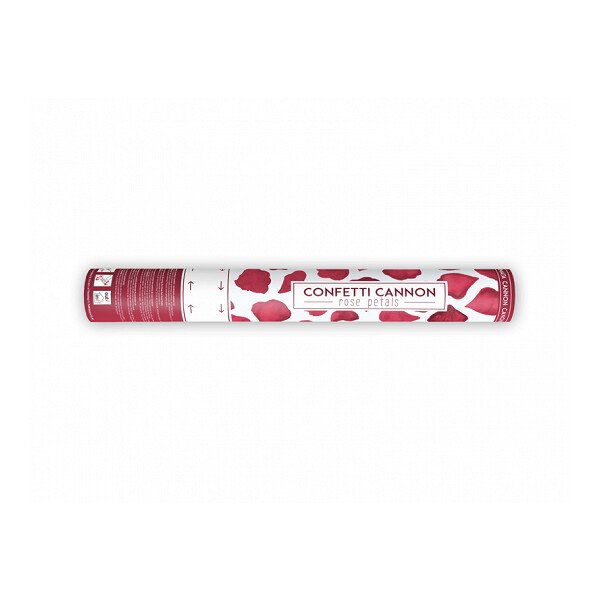 Konfettikanone Rosenblätter - Rot - 40 cm