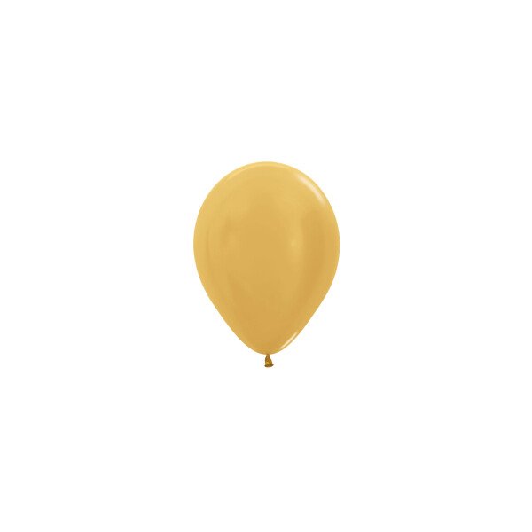Mini Metallic Ballons Gold - 13 cm - 50 St.
