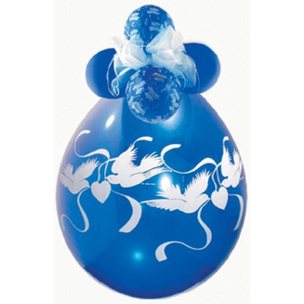 Tauben Verpackungsballon -  transparent - Qualatex - 45 cm
