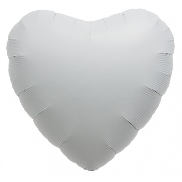 Ballongruß: Herz Weiß - 35 cm