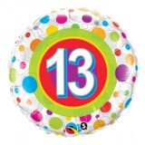 Folienballon 13 - Bunt - 45 cm