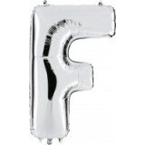 Folienballon Buchstabe F - Silber - 100 cm