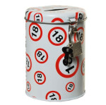 Spardose 18  - Verkehrsschilder - 11 cm