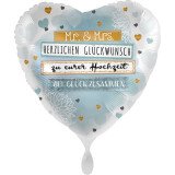 Folienherz Mr & Mrs - Herzlichen Glückwunsch zu...